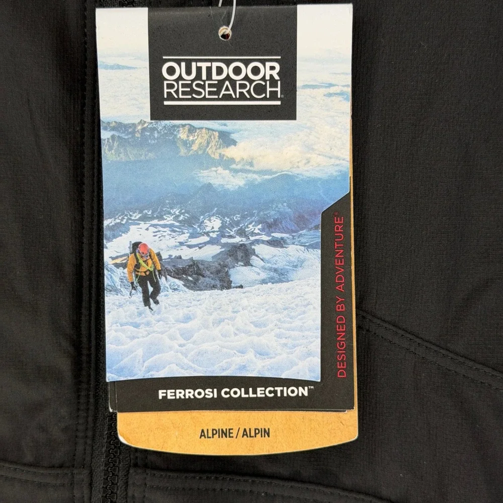 Outdoor‎ Research Mens Ferrosi Jacket Black Softshell Full Zip 274302 Large NWT